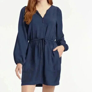 Splendid Blue Cotton Jumper Dress Size XS